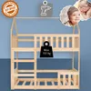 Springos® Lit d'enfant superposé 80 x 160 cm aspect maison Voir les images du produit 7