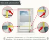 Diagram showing how to measure a window for blinds. Produktbild-Vorschau