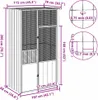 vidaXL Voliéra antracit 115x78x200 cm Pozinkovaná oceľ Náhľad obrázku produktu 6