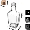 KADAX Glasflasche für Tinktur 250ml mit Goldverschluss 1St. Produktbild-Vorschau 2