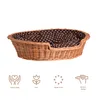 Hundekorb aus Weide oval mit einem Kissen 75X57 H19 CM Produktbild-Vorschau 2