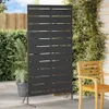 vidaXL Paravento nero 100 x 50 x 180 cm acciaio Anteprima dell’immagine prodotto 2