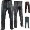 A collage of men's leather pants in different colors. Produktbild-Vorschau