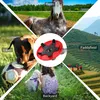 A collage of images showing different environments and activities related to lawn care and outdoor use, including a farm scene with a horse, a dog playing with a ball, a child with a dog in a backyard, and a terraced paddy field. A close-up of a trimmer he Podgląd zdjęcia produktu