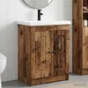 Ensemble de mobilier de salle de bain Bois ancien Voir les images du produit 2