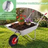 Brouette COSTWAY en métal galvanisé, roues en caoutchouc de Voir les images du produit 7