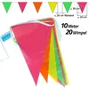 Goodymax® Wimpelkette 10 m Farbmix - 4 Farben - Pink Orange Produktbild-Vorschau 2