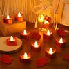 24 Stück Helle Romantische Herz Kerzen mit Künstlichem Produktbild-Vorschau 4