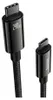 A black USB-C to USB-C cable with two connectors shown against a white background. Anteprima dell’immagine prodotto