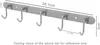 Intirilife appendiabiti in acciaio inox modello C - 5 ganci Anteprima dell’immagine prodotto 2