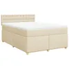 Boxspringbett mit Matratze Creme 140x200 cm Stoff, Produktbild-Vorschau 2