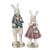 Clayre & Eef Figur Kaninchen 27 cm Weiß Rosa Polyresin Produktbild-Vorschau 5