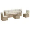 CLORIS 7-tlg. Garten-Sofagarnitur - mit Kissen - Beige Poly Produktbild-Vorschau 2