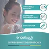 A woman is showering while the product features are highlighted with text and icons. Podgląd zdjęcia produktu