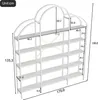 A diagram of a white bookshelf with dimensions indicated by lines and numbers. Anteprima dell’immagine prodotto