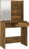 toaletní stolek vidaXL s LED diodami Smoked Oak 74,5x40x141 Náhled obrázku produktu 3