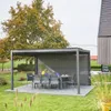 Pergola bioclimatica 3x4m in alluminio e acciaio + tenda Anteprima dell’immagine prodotto 3