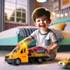 MalPlay Auto transporter Pannenhilfe LKW PKW Schlepper  LED Produktbild-Vorschau 7