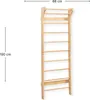 A wooden climbing wall with dimensions indicated. Náhľad obrázku produktu