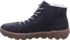 A side view of a gray boot with a brown sole. Voir les images du produit
