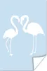 MuchoWow® Poster Weiß - Flamingo - Scherenschnitt 80x120 cm Produktbild-Vorschau 1