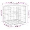 vidaXL Gartenbank aus Gabionen 43x44x42 cm Massivholz Produktbild-Vorschau 9