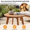 COSTWAY Stolik pomocniczy z drewna odpornego na warunki Podgląd zdjęcia produktu 4