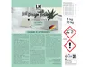 A product image showing two concrete planters with plants, along with product information and safety symbols. Produktbild-Vorschau