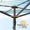 VOUNOT® Draußen Wäschespinne mit 50m Wäscheleine inkl. Produktbild-Vorschau 5