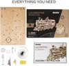 RoboTime 3D dřevěné mechanické puzzle Parní lokomotiva Náhled obrázku produktu 34