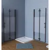 AICA Eckeinstieg 100x76x195cm 6mm ESG Milchglas NANO Produktbild-Vorschau 5