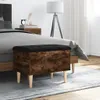 Design Möbel Sitzbank mit Stauraum Räuchereiche 62x42x46 cm Produktbild-Vorschau 3