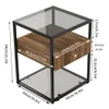 A product shot of a nightstand with dimensions indicated. Produktbild-Vorschau