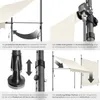 A collage of four images showing different features and aspects of a retractable awning. Náhled obrázku produktu