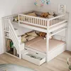 Flieks stapelbed 140x200 cm met kledingkast en lade, Productafbeelding-voorbeeld 1