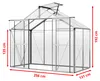 GFP skleník Orchidee 2 hliníkový rám 256 x 131 cm Náhled obrázku produktu 3