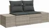 Gartensofa-set mit Kissen 7 pcs Hellgrau Poly-Rattan Produktbild-Vorschau 4