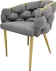 Alsen Polsterstuhl mit Metallgestell Gold Grau 60x68x80 cm, Produktbild-Vorschau 2