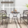 KOMFOTTEU Bistrotisch rund mit Schirmloch, Gartentisch aus Produktbild-Vorschau 2