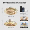 RRBEST LED Deckenventilator mit Beleuchtung, Leise Kristall Produktbild-Vorschau 2