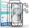 2x Schutzglas Full Screen Klar für iPhone 15 Anbringhilfe + Produktbild-Vorschau 1