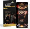 A product box for a screen protector is shown next to a smartphone with the screen protector applied. Produktbild-Vorschau