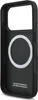 The back of a black iPhone case with a white circular MagSafe magnet and text. Anteprima dell’immagine prodotto