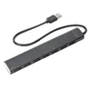 USB 3.0 Hub Schwarz 7 In 1 High Speed ​​Übertragung Produktbild-Vorschau 1