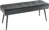 Design Sitzbank BOUTIQUE 100cm dunkelgrau Samt schwarze Produktbild-Vorschau 14