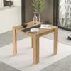 HowHomely | Stół do jadalni - FUTURE - 80x80 cm - Dąb Podgląd zdjęcia produktu 4