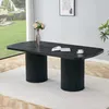 STILVORA Eettafel, ovaal, keukentafel met een kolomvoet met Productafbeelding-voorbeeld 3