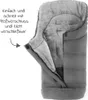 A close-up view of an open baby stroller footmuff, showing its plush interior and zipper closure. Náhled obrázku produktu