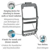WENKO Bagno Mensola Appesa Stoccaggio Doccia WC 2 ripiani Anteprima dell’immagine prodotto 2