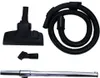 A collection of vacuum cleaner attachments and a hose, laid out on a white background. Produktbild-Vorschau